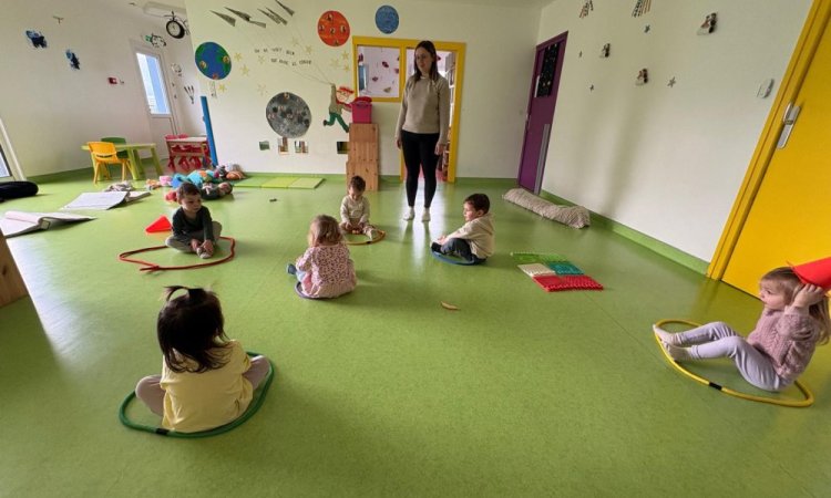 Retourner dans SON cercle de couleur après avoir fait la marche de l'ours /sautillé / ect..